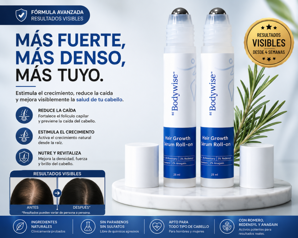 BodyWise Hair Growth - Sérum Capilar Anticaída y Crecimiento Intensivo - 2 unidades