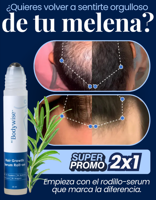 BodyWise Hair Growth - Sérum Capilar Anticaída y Crecimiento Intensivo - 2 unidades